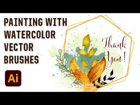 How to make an Autumn Frame with Vector Watercolor Brushes in Illustrator