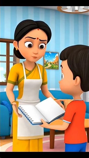 Homework Comedy 😅📚 | Funny Cartoon for Kids | #shorts #viral #trending