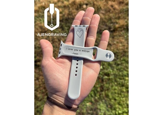 Personalized Apple Watch Band Engraved Silicone Couples Anniversary, Valentines Days Gift - Etsy