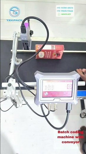 🖨️ Batch & Expiry Date Coding Machine with Conveyor | Tekpack #BatchCodingWithConveyor
