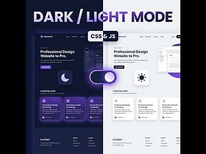 Dark / Light Mode Toggle – CSS & JavaScript Tutorial | Theme Switch