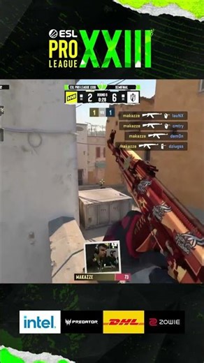 An INSANE ROUND from makazze as he wipes everyone with a PERFECT ACE #ace #esl #epl #cs #cs2