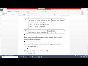 How to convert all mathtype (math equation)equation into latex in ms word