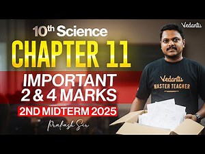 10th Science | Chapter 11 Important 2 and 4 Marks Questions | 2nd Mid Term 2025 | Prakash Sir