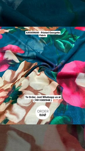 To Order, Just Whatsapp us at ( 9911000948 ) AAVARNAM - Printed Georgette Fabric #fabrics #fabric #fabricstore #georgettefabric #printedgeorgette #fabricforgowns #fabricfordress #printedgeorgettefabrics #georgettefabrics #aavarnambyrenuonline #fabricforsaree #fabricforsarees #dressfabric #gownfabric #summerfabrics #summercollection #westerndressfabric #coordsetfabric #newarrivals Code : UKKF44 | Aavarnam by Renu | Facebook