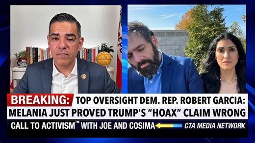 🚨 BACKFIRE: Top Oversight Democrat Robert Garcia says Melania Trump’s speech DESTROYED Trump Epstein “hoax” narrative by acknowledging survivors and their stories. "She’s completely taking a very different position than her husband." The “hoax” lie is officially dead.