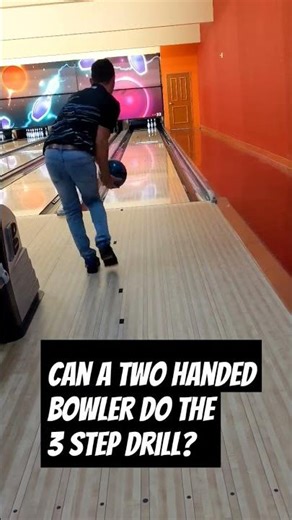 3 Step Drill as a Two Handed Bowler 🤌🏼 #bowling #bowlingcompetition #athlete