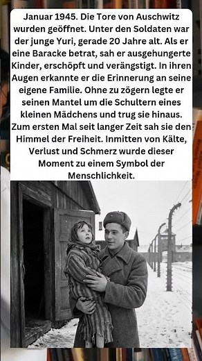 Der Soldat, der ein Kind aus Auschwitz trug – Ein Moment, den die Welt nie vergessen darf 😢🕊️