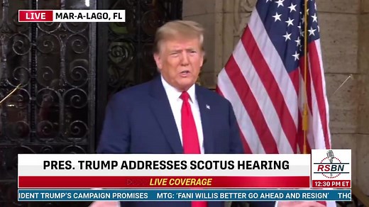 “I hope that democracy in this country will continue, because right now we have a very tough situation.” — President Trump Watch LIVE: https://www.rsbnetwork.com/video/live-u-s-supreme-court-hears-oral-arguments-on-trump-14th-amendment-case-2-8-24/ | Right Side Broadcasting