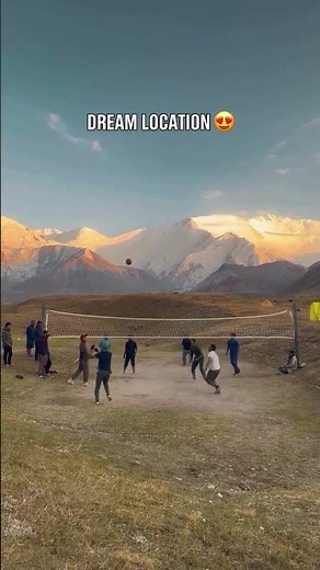 With a view like this, both teams win!📍Kyrgyzstan, Lenin Peak Base Camp 📹IG: @oliverforan #Olympics