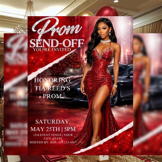 Prom Magazine Cover Invitation, Animated Send off (digital, Editable Template) - Etsy