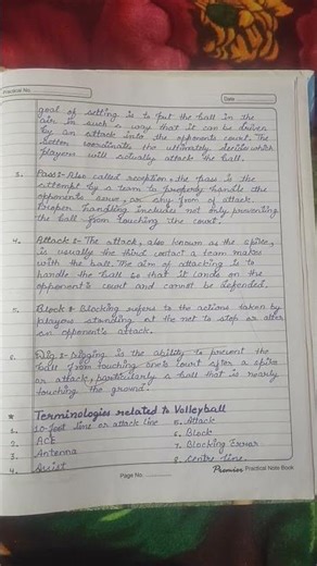 volleyball✨class 12 physical education ⭐project file💫part 4