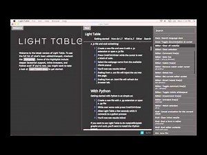 Light Table Tutorial - Documentation and the Command Pane