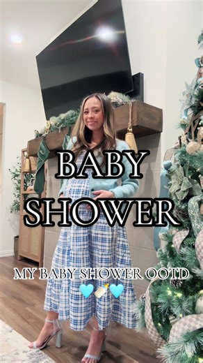 My baby shower ootd for baby boy! 🩵🩵 #babyshower #pregnant #ootd #28weekspregnant