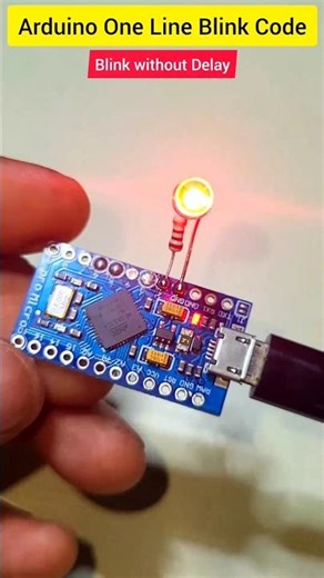 Arduino one line blink code 🔥 #circuitstories #arduino #experiment #blink
