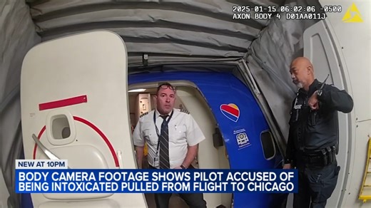 Bodycam video shows pilot arrested for DUI in cockpit ahead of flight