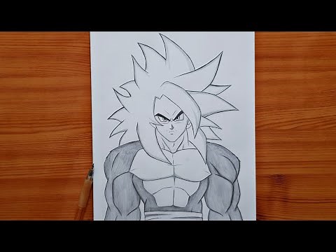 How to draw Goku Ssj4 (dragon ball) | Goku ssj4 full body step by step | easy tutorial