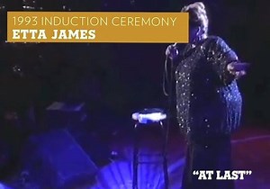 Dressed in a gown shining as brightly as her spirit, Etta James brought the full depth of her soul to the Rock Hall stage at the 1993 Induction Ceremony, performing her signature song, "At Last." What moments of your own do you remember associated with the classic track? Revisit the full performance and more here: https://rockhall.lnk.to/SoulBluesFP | Rock & Roll Hall of Fame