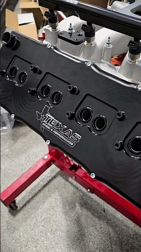 Hemi longblock in the works with a few extra goodies hooked up 🫡