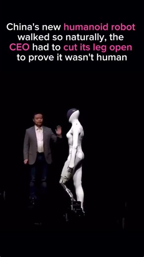 Dr. Humanoia on Instagram: "🤯 So human-like, they had to prove it wasn’t a person… XPeng Robotics just unveiled IRON – a humanoid robot that moves like a real human. So real, in fact, they cut open its leg on stage to prove it wasn’t someone in a suit! 🦿 IRON walks with perfect balance, weight shifts, and tiny micro-corrections – every step controlled by advanced motion algorithms. Inside? A lightweight, flexible lattice frame protecting the motors and processors powering every move. ⚙️ And th