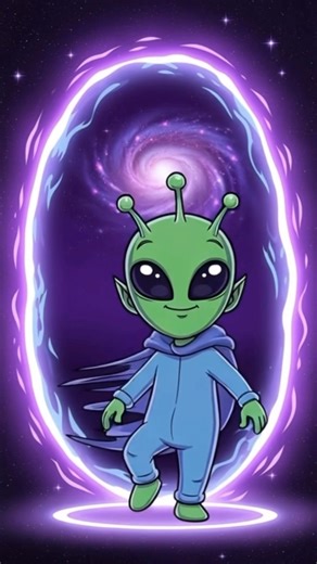 Alien Wave Hello | 0.08s Micro Animation Story #MicroAnimation #CartoonSciFi