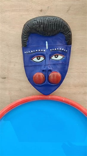 ru ru Rajasthani song🔥hu ru ru song🚩Krishna statue making at home🙏A laddu gopal#painting#trending🚩