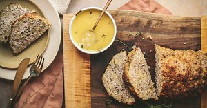 Easy Stovetop Stuffing Meatloaf with Garlic Butter Sauce