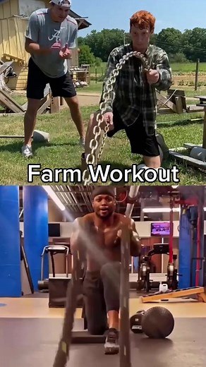 Just a casual Derrick Henry workout on the farm 🥵 @will.hartzell1 @machereford @jonquall