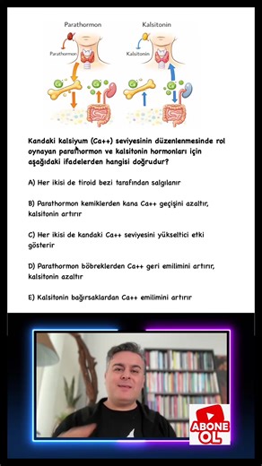 AYT soru çözümü endokrin sistem kalsitonin troksin parathormon #yks #biyoloji #tyt #ayt #tytbiyoloji