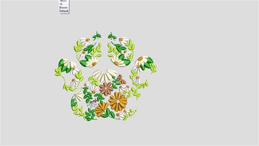 Floral Paw Print Machine Embroidery Design, 10 Sizes, Paw Dog Embroidery Design, Paw Print Flower, Dog Embroidery Design - Etsy