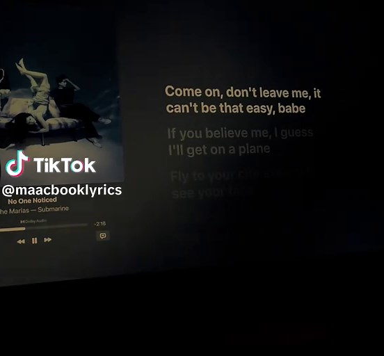 No One Noticed - The Marias #noonenoticed #themarias #music #lyrics_songs #macbook