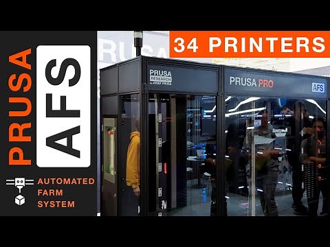 Look into a 34x Printers Fully Automated Farm - Prusa AFS LIVE at Formnext '23: the 3D Printing Farm