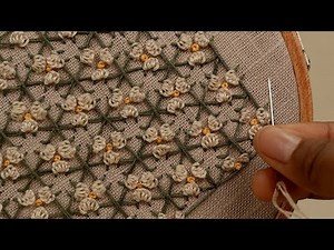 Easy Floral Grid Embroidery | Beginner DIY Tutorial