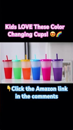 These Magic Cups Change Color Instantly! 🌈✨ #PartyCups #AmazonFinds #drinkware #LifeHacks