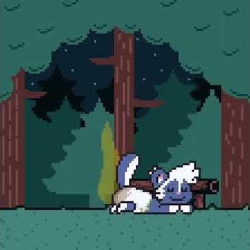 pixel furry poop in your diaper in the forest