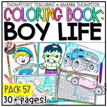 Coloring Pages | Coloring Sheets | Cars, Boy, Sports, Dinosaurs, Superhero Book