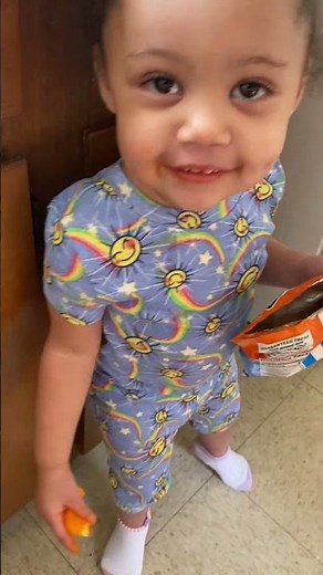 Mom catches baby eating Cheetos #shorts