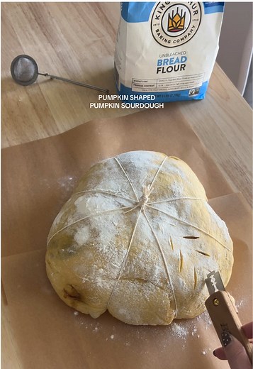 Pumpkin Shaped Sourdough Bread Recipe