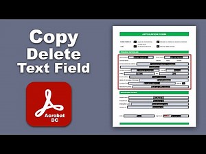 how to copy and delete text field box in Adobe Acrobat Pro DC PDF Editor