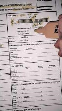 PROCEDURE QUALIFICATION RECORD (PQR)