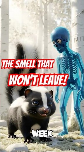 SKUNK SPRAY🦨 The Smell That Won’t Leave 🤢🚨 #shorts #3d #trending