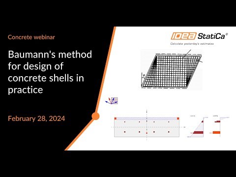 Baumann's method for design of concrete shells in practice