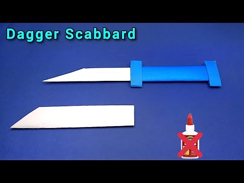 Origami sword no glue | How to make paper dagger scabbard without glue | paper sword scabbard