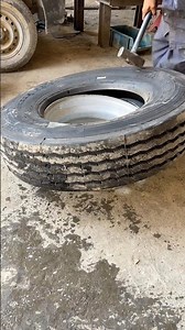 Heavy Truck New Tubeless Tire Installation on Rim | Manual Fitting Process