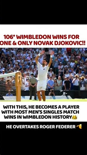 Djokovic Breaks Federer’s BIGGEST Wimbledon Record! 👑 #shorts