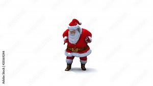 Santa dancing. LOOP-ABLE. Comes with Alpha.