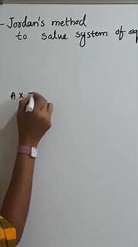 M1 JNTUH M1 R22 Gauss Jordan's Method solving system 001