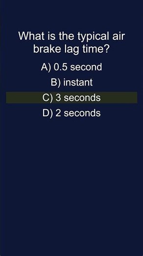 CDL CLASS A AIR BRAKE QUIZ #5
