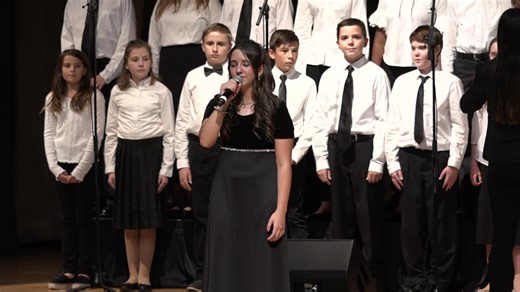 Dayspring middle and high school students perfrom "Battle Hymn of the Republic" at the school's annual Patriots Celebration Dinner in October, 2022. | Dayspring Christian Academy