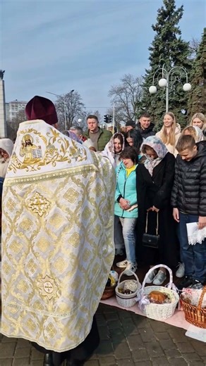 Освячення пасхальних кошиків у Свято-Троїцькому кафедральному соборі м. Черкаси